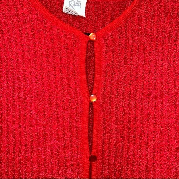Vintage Ratio Acrylic Button Front Cardigan Sweater - Picture 4 of 7
